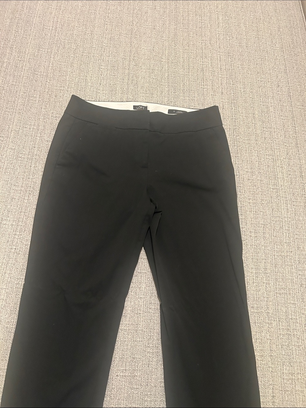 LOFT Black Slim Straight Dress Pants